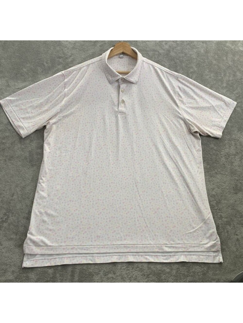 Peter Millar Shirt Mens XL Summer Comfort Golf Polo Beach Drink Print Preppy